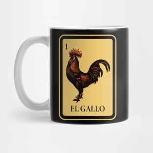 Mexican El Gallo lottery traditional rooster Bingo Card game Mug